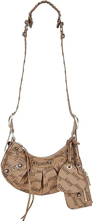 Balenciaga Extra Small Le Cagole Shoulder Bag in Taupe