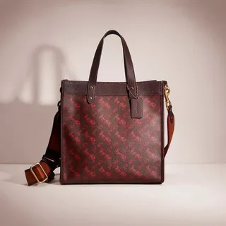 Restored Field Tote With Horse And Carriage Print
