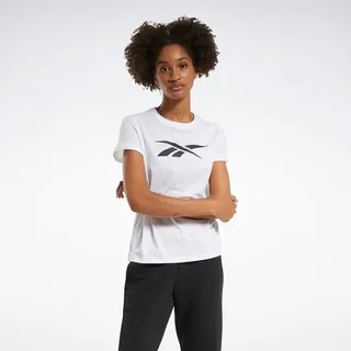 Reebok Training Essentials Vector Graphic Tee Womens Athletic T-Shirts Medium White