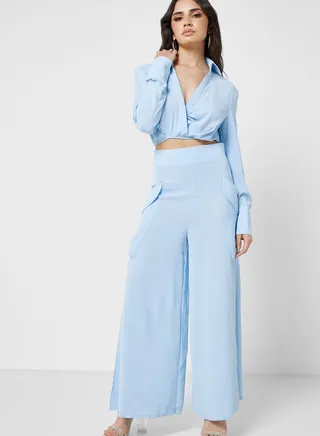 Cropped Top And Pant Set