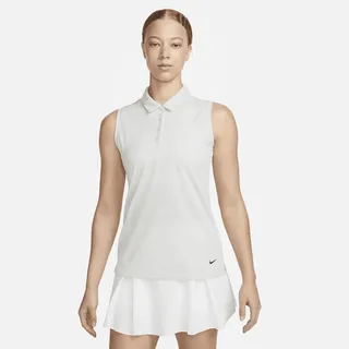 Nike Women's Dri-FIT Victory Sleeveless Golf Polo in Grey