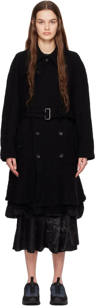 Black Comme des Garçons Black Double-Breasted Coat