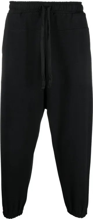 Cropped Drop-Crotch Trousers
