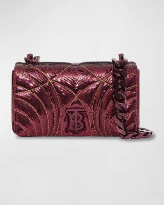Lola Small Quilted Sequin Chain Shoulder Bag