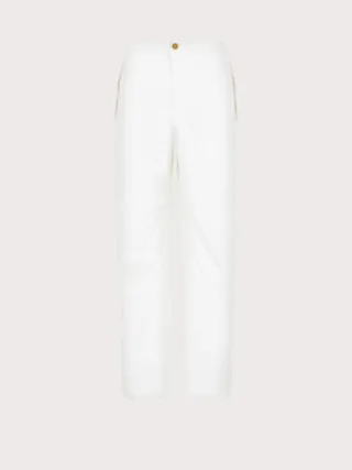 Ferragamo Men Drawstring cargo pants White