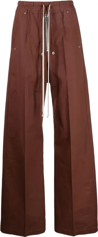 Wide-Leg Drawstring Trousers