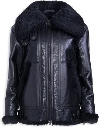 Shearling Zip Up Jacket