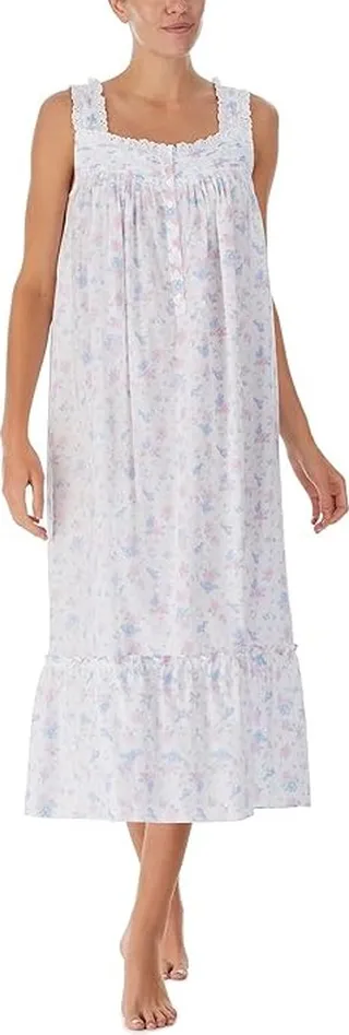 Eileen West Sleeveless Ballet Gown (Multi Blooms) Women's Pajama
