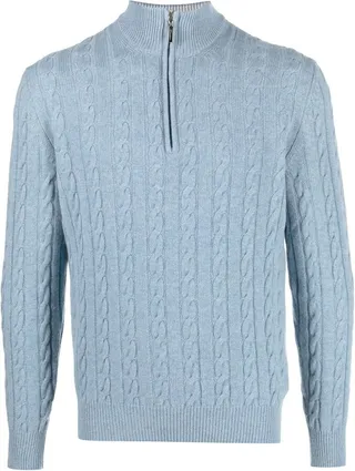 Cable-Knit Half-Zip Jumper