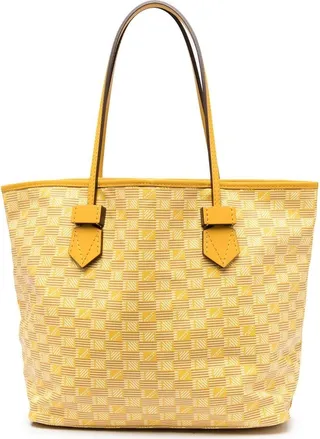 Logo-Print Leather Tote Bag