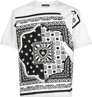 bandana print cotton T-shirt