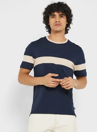 Color Block Crew Neck T-Shirt