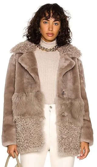 NOUR HAMMOUR Anouk Coat in Grey