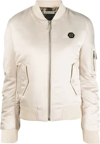 Logo-Patch Bomber Jacket