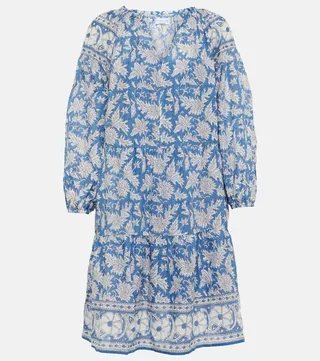 Lilah printed cotton minidress
