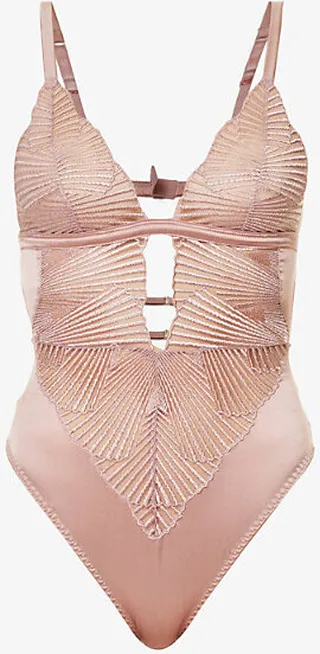 Coco DE er Womens Rose Athena Semi-sheer Stretch-woven Body