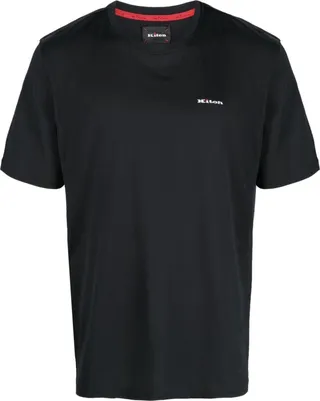 logo-embroidery cotton T-shirt