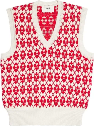 Ami de Coeur argyle vest