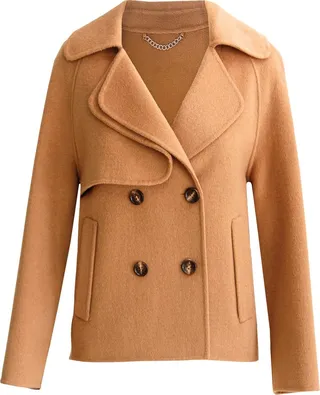 Belle & Bloom - I'm Yours Wool Blend Peacoat - Camel