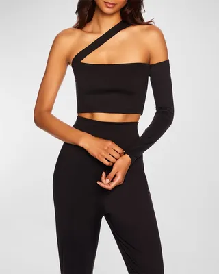 One-Shoulder Strap Crop Top