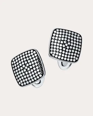 Dotted Square Sterling Silver Cufflinks