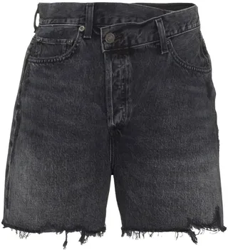 Frayed-Hem Denim Shorts