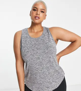 ASOS 4505 Curve tank top in heather with back detail