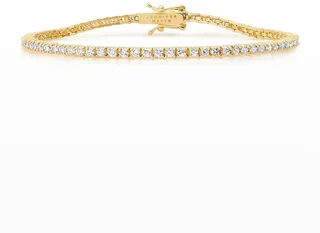 18k Yellow Gold Diamond Tennis Bracelet