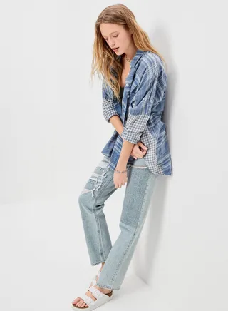 Checked Button Down Shirt