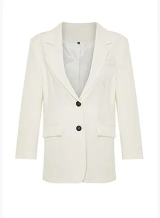 Ecru Woven Blazer Jacket TWOSS24BC00029