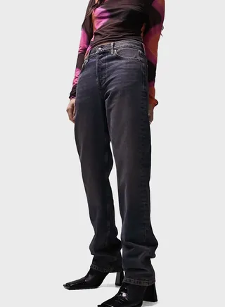 High Waist Straight Jeans