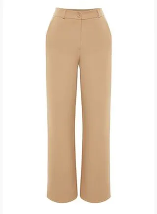 Mink Wide Leg Wide Leg Woven Trousers TWOAW21PL0332