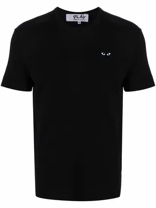 heart-patch crewneck T-shirt