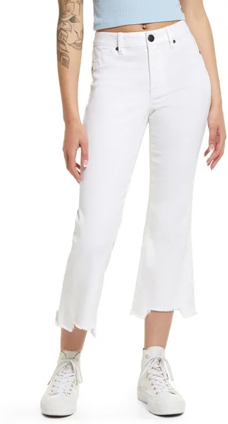 Demi High Waist Step Hem Bootcut Jeans