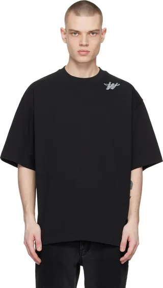 We11done Black Printed T-Shirt