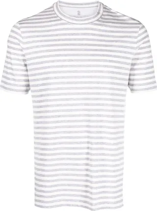 striped round-neck T-shirt