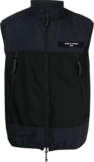 Logo-Patch Zip-Up Gilet