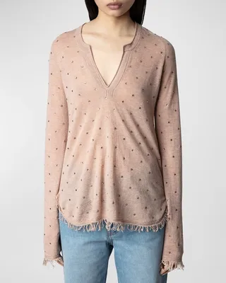 Riviera V-Neck Strass Top