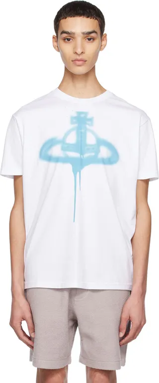 Vivienne Westwood White Spray Orb T-Shirt