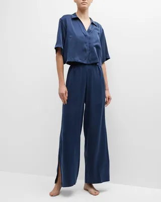 Washable Silk High-Rise Pant Set