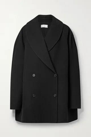 The Row - Polli Double-breasted Wool-blend Coat - Black
