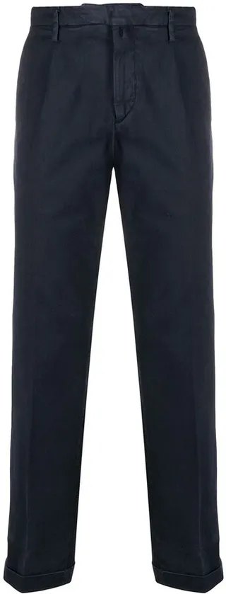 Pleated Straight-Leg Trousers