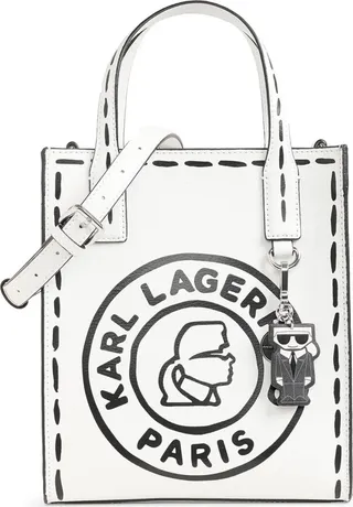 Karl Lagerfeld Paris Small Leather Nouveau Tote Bag