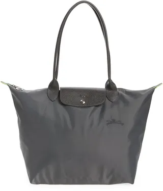 Le Pliage Green Recycled Canvas Large Shoulder Tote