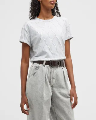 Argyle Paillette Felpa Tee