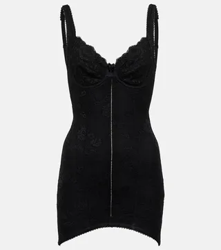 Lace corset minidress