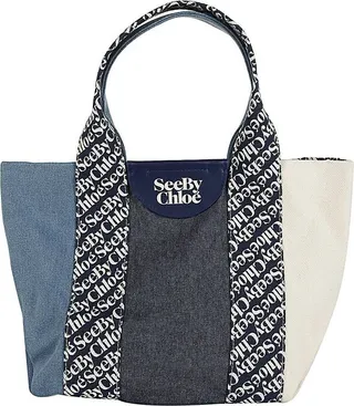 See By Chloé Laetizia Logo Printed Tote Bag