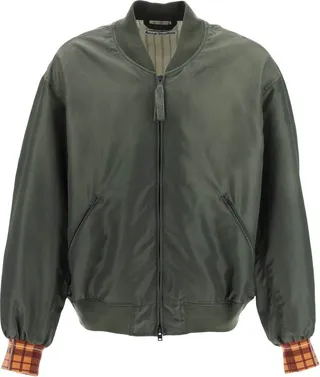 Acne Studios Satin Oversized Bomber Jacket