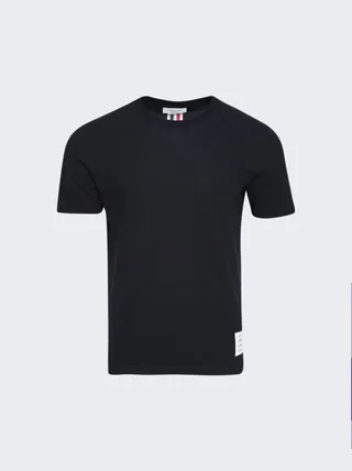 Classic Cotton Pique Relaxed Fit Short Sleeve T-Shirt Navy
