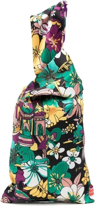 Knot floral-print bag